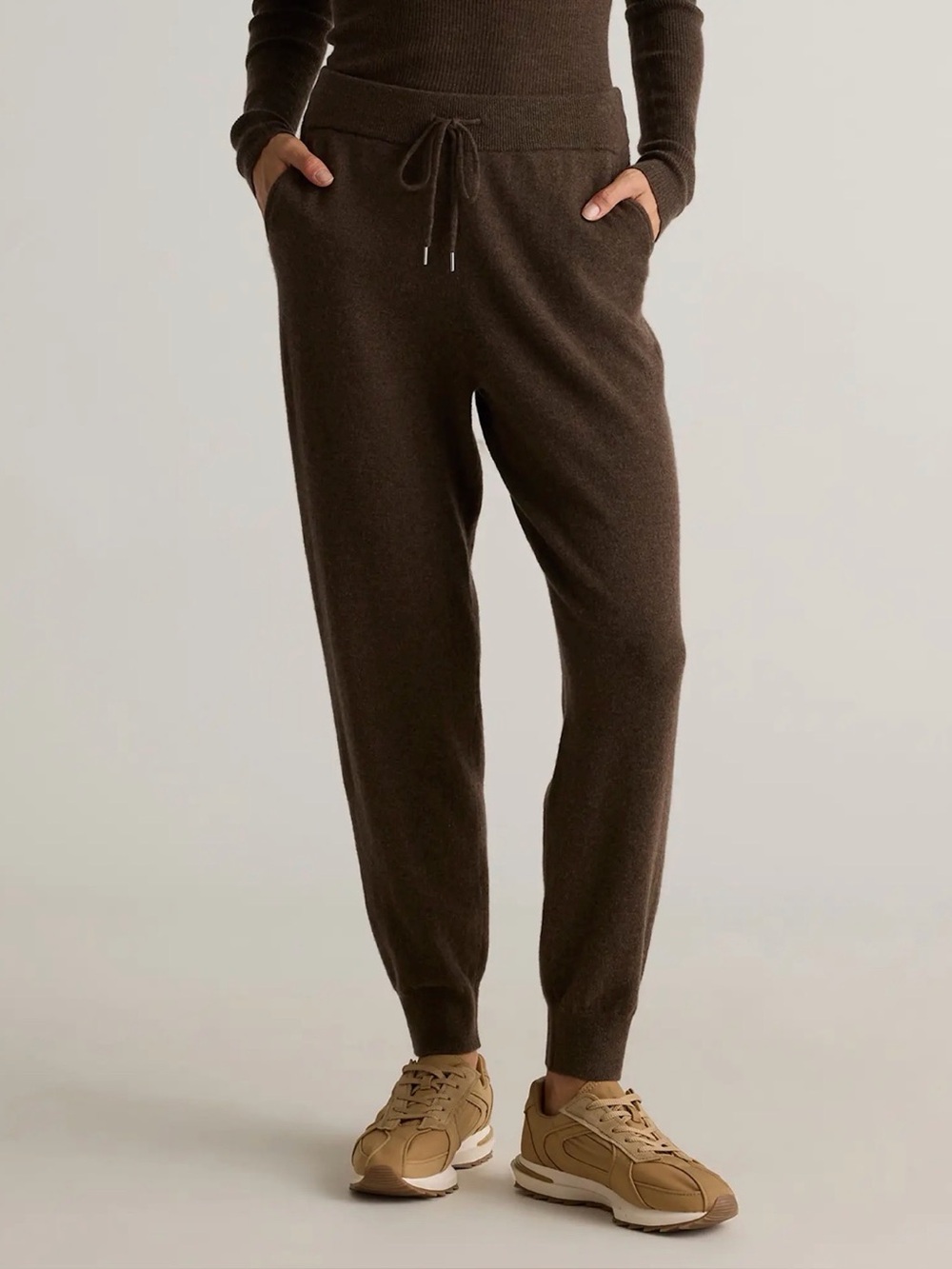 Quince Mongolian Cashmere Sweatpants Brown Size Medium
